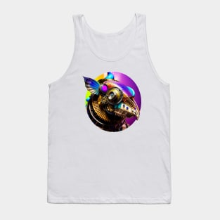 Steampunk watercolor crow bird Tank Top